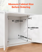 Pullout Trash Can for Kitchen Cabinets, 20Lx2 Double Under Sink