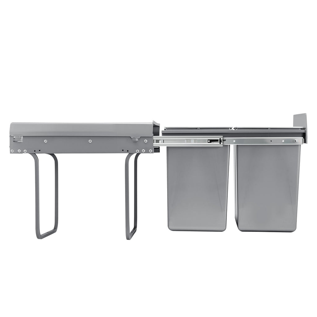 Pullout Trash Can for Kitchen Cabinets, 20Lx2 Double Under Sink