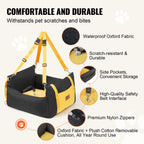 Dog Car Seat, Waterproof Dog Booster Seat for Car with Side Handles