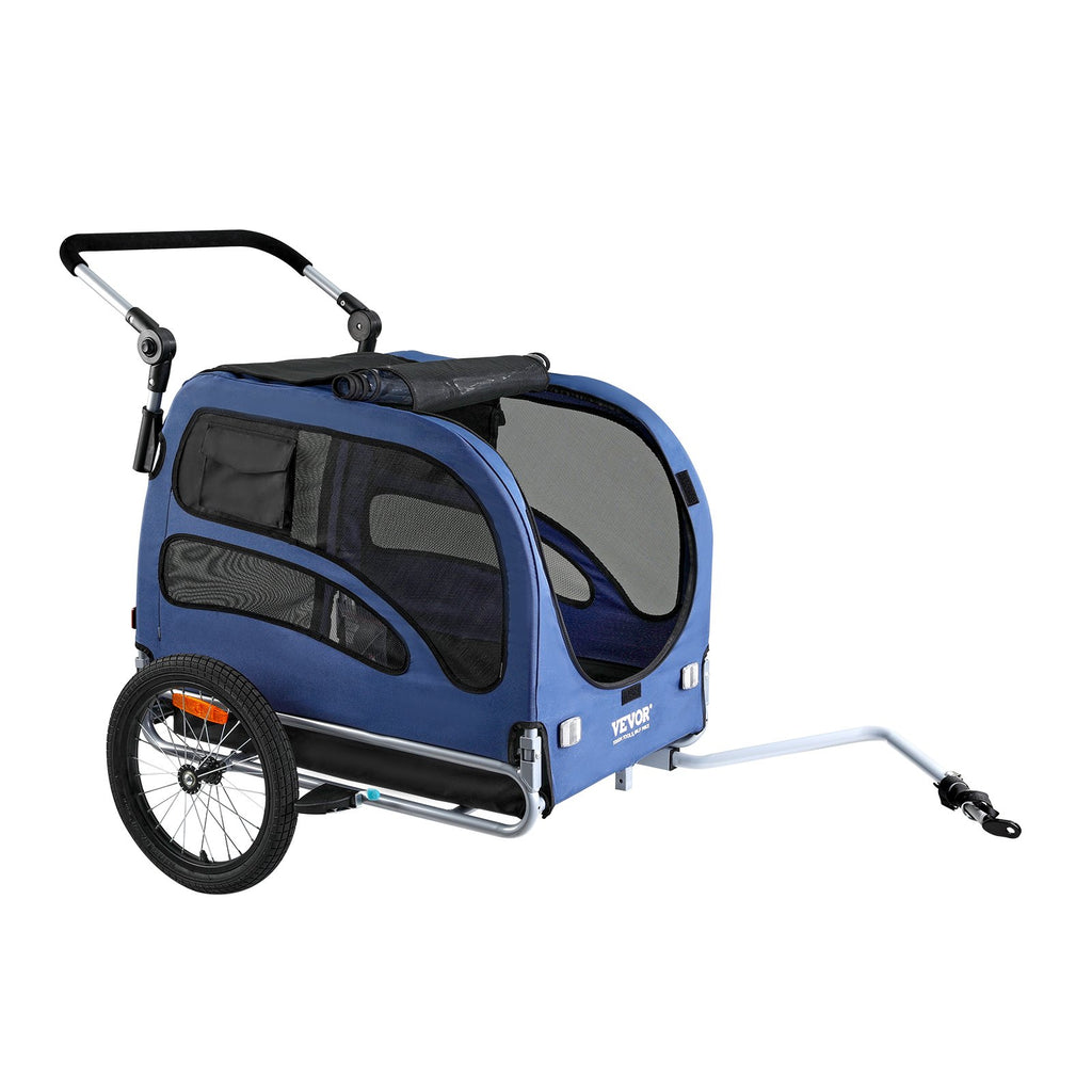 Dog Bike Trailer, Supports up to 100 lbs, 2-in-1 Pet Stroller Cart
