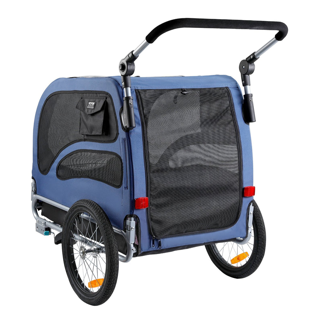 Dog Bike Trailer, Supports up to 100 lbs, 2-in-1 Pet Stroller Cart